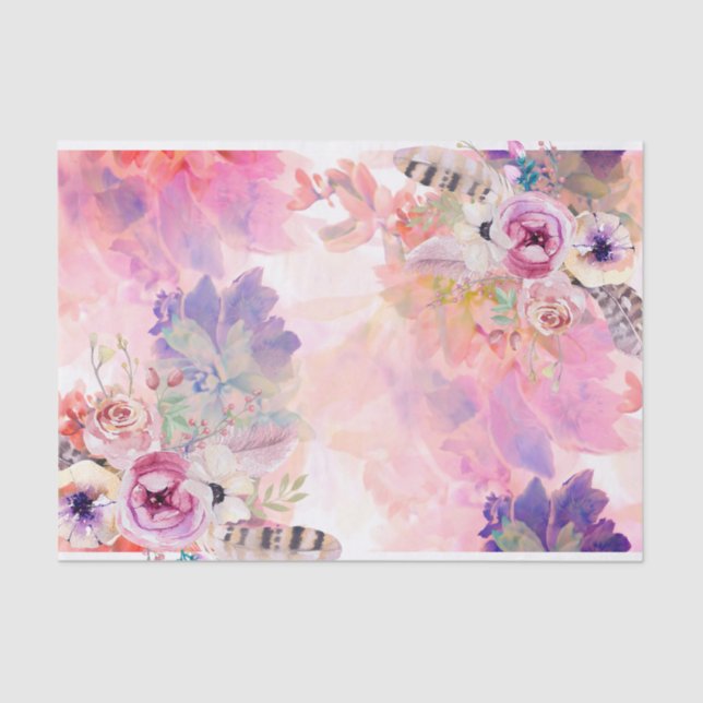 Seda Lenço de papel da Aquarela (Frente )