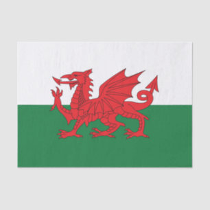 Seda Lenço de papel da bandeira de Galês