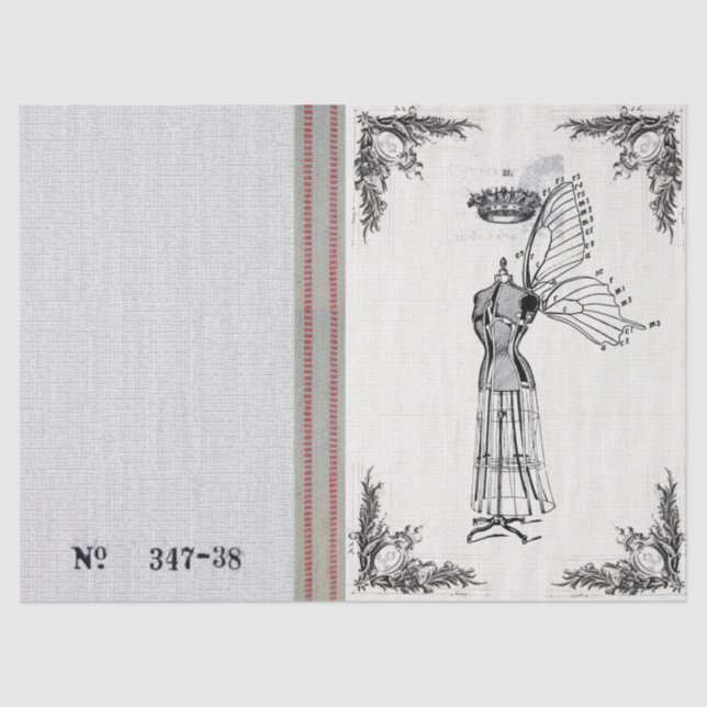 Seda Lenço de papel da fada do formulário do vestido de (Frente )