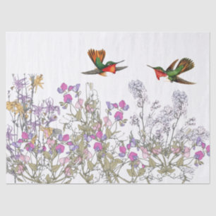 Seda Lenço de papel da flor da ervilha doce dos
