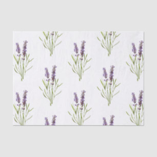 Seda Lenço de papel da lavanda francesa do vintage