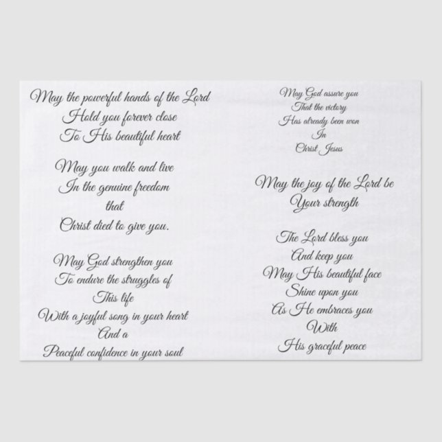 Seda Lenço de papel da oração de Decoupage (Frente )