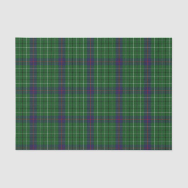 Seda Lenço de papel da xadrez de Tartan de Duncan (Frente )
