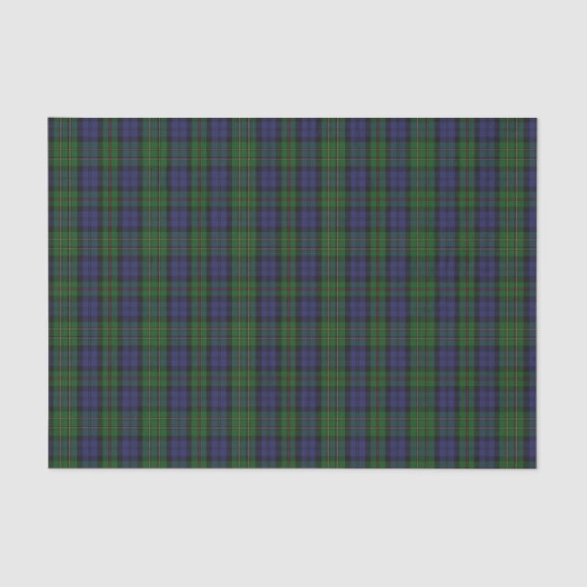 Seda Lenço de papel da xadrez de Tartan de MacEwen (Frente )