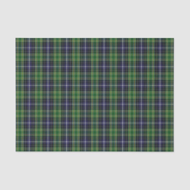 Seda Lenço de papel da xadrez de Tartan de MacKellar (Frente )