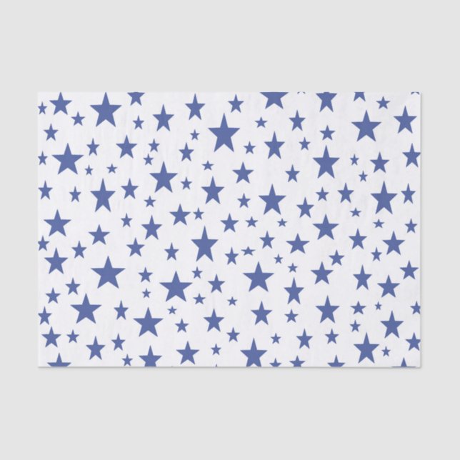 Seda Lenço de papel das estrelas azuis (Frente )