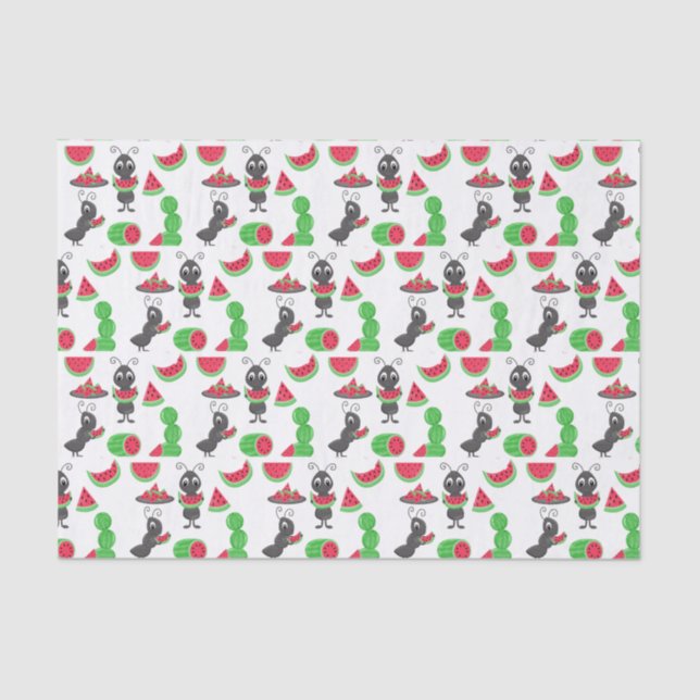 Seda lenço de papel das formigas do piquenique (Frente )