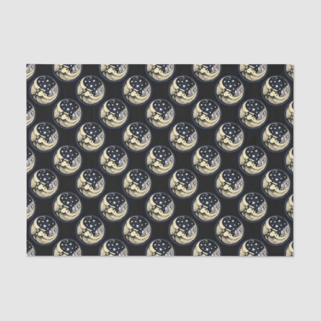 Seda LENÇO DE PAPEL das lua-com-estrelas (Frente )