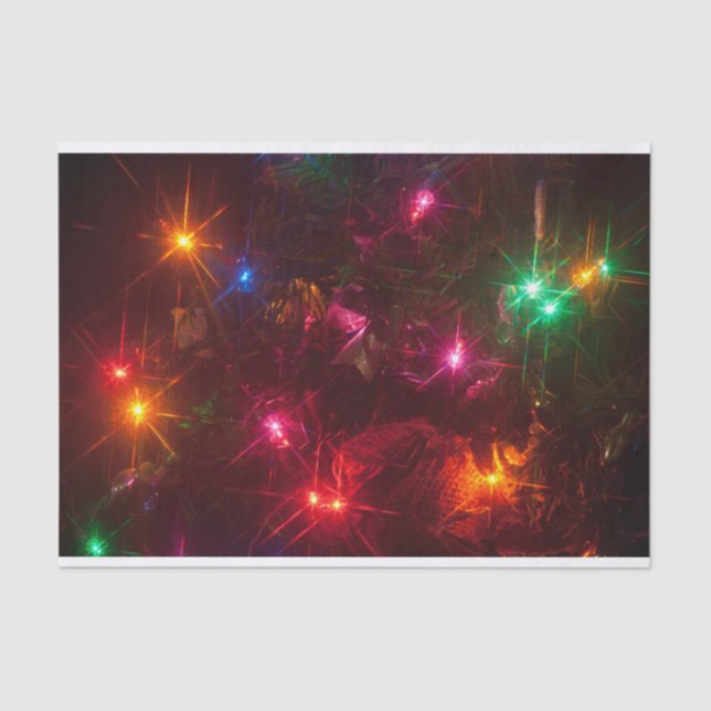 Seda Lenço de papel das luzes de Natal (Frente )
