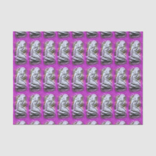 Seda lenço de papel de assento do roxo das sereias