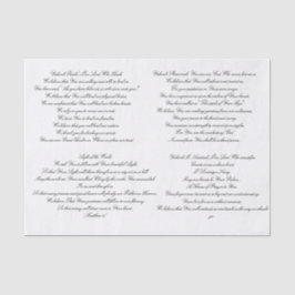 Seda Lenço de papel de Decoupage da oração da escritura