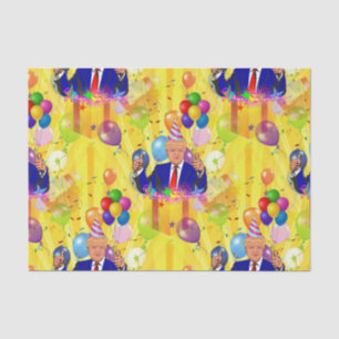 Seda lenço de papel de Donald Trump do feliz