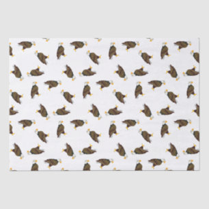 Seda Lenço de papel de madeira de Eagle do crachá