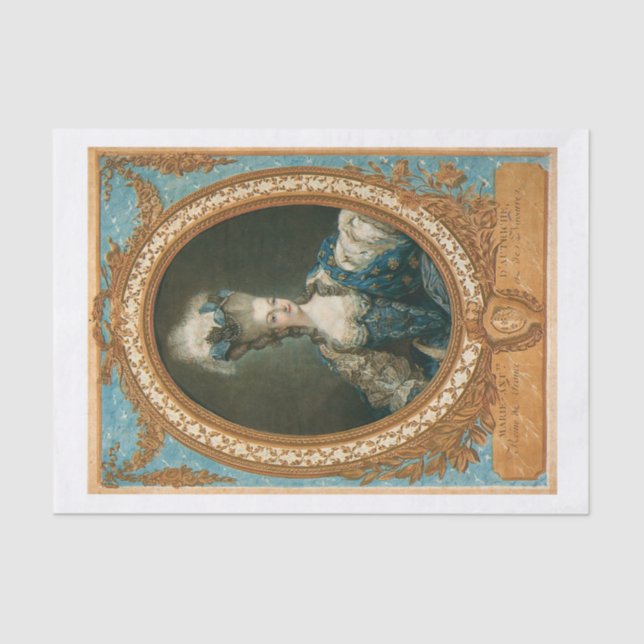 Seda Lenço de papel de Marie Antoinette (Frente )