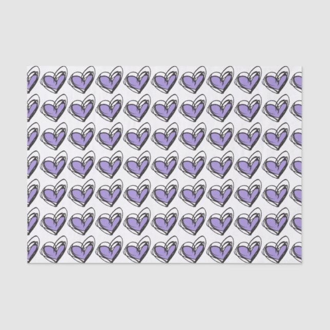 Seda Lenço de papel de Purple Heart - na moda & (Frente )