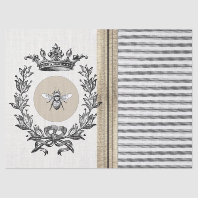 Seda Lenço de papel de tiquetaque da abelha de (Frente )