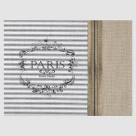 Seda Lenço de papel de tiquetaque de Paris de