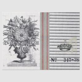 Seda Lenço de papel de tiquetaque do jardim da juta