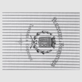 Seda Lenço de papel de tiquetaque francês - preto