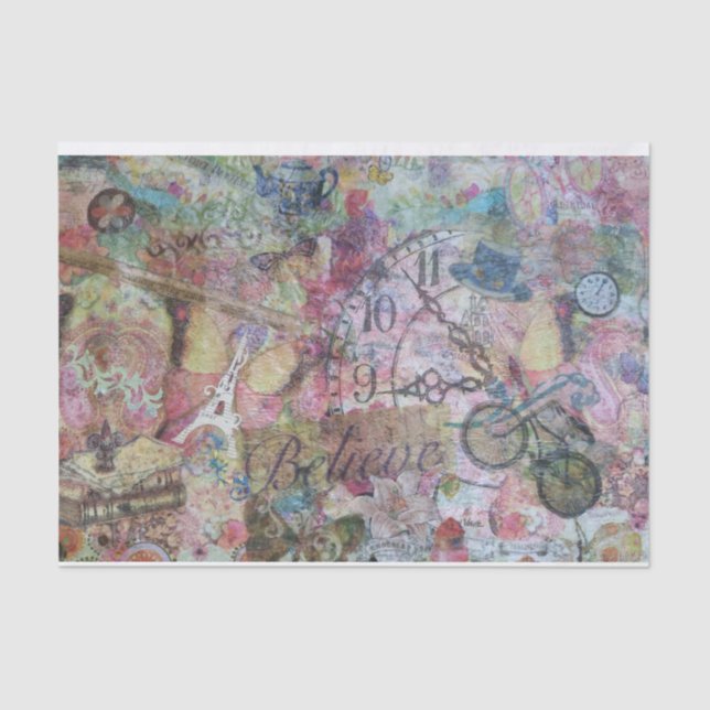 Seda Lenço de papel decorativo (Frente )