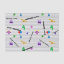 Lenço de papel do aniversário do monstro