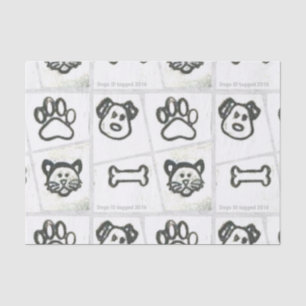 Seda Lenço de papel do cão & do gato