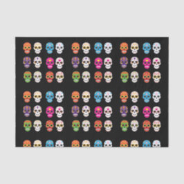 Seda Lenço de papel do crânio do açúcar