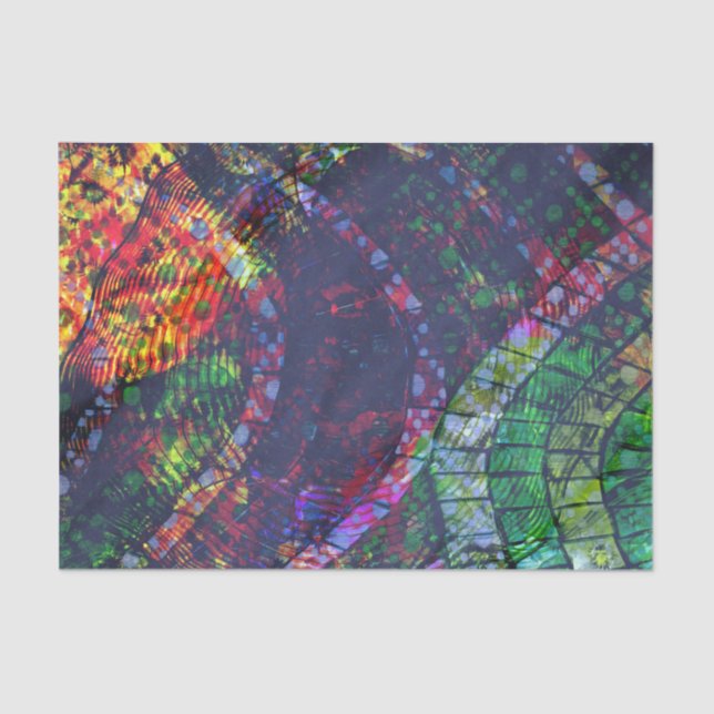 Seda Lenço de papel do design do vitral do Natal (Frente )