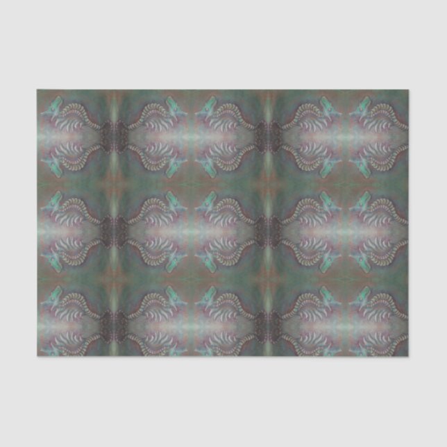 Seda lenço de papel do dragão do cavalo marinho (Frente )