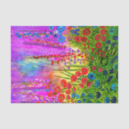 Seda Lenço de papel do jardim da casa de campo