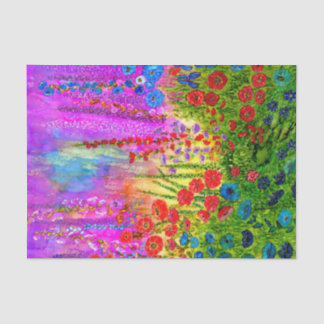 Seda Lenço de papel do jardim da casa de campo