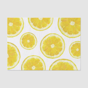 Seda Lenço de papel do limão, fatia amarela da fruta