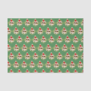 Seda Lenço de papel do papai noel do Corgi da Tri Cor
