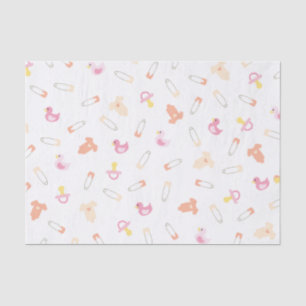 Seda Lenço de papel do rosa de bebê