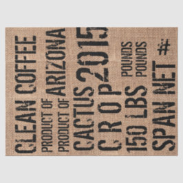 Seda Lenço de papel do saco de feijão do café