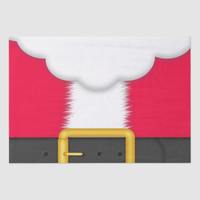 Seda Lenço de papel do terno do papai noel do Natal (Frente )