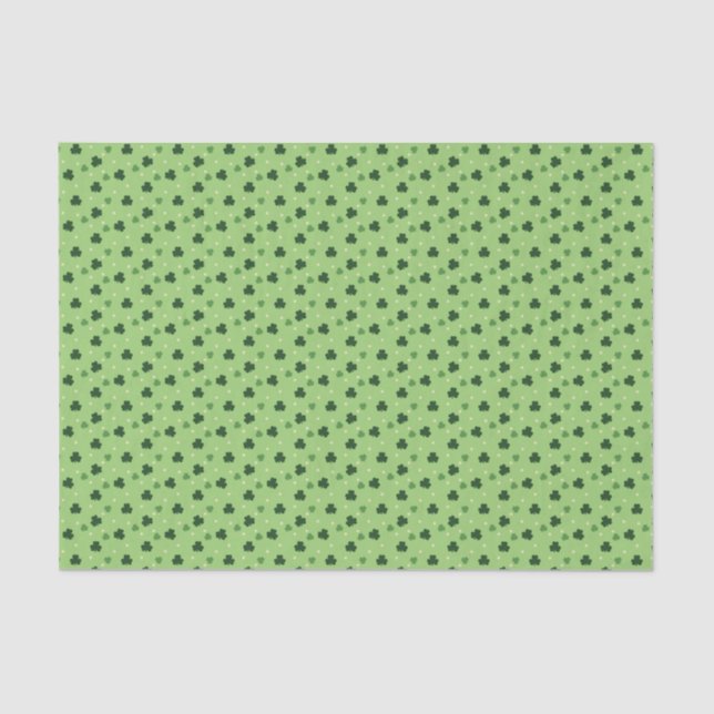 Seda Lenço de papel do teste padrão do trevo (Frente )