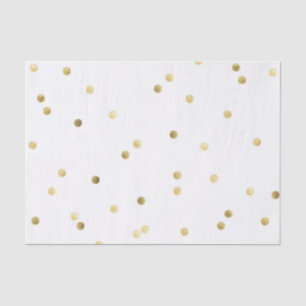 Seda Lenço de papel Dourado do prego da polca do ponto