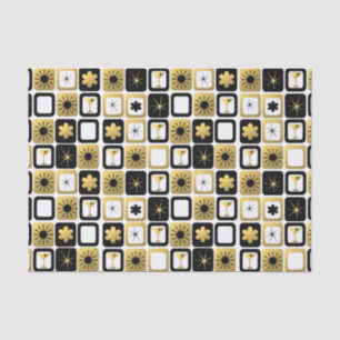 Seda Lenço de papel Dourado glamoroso retro