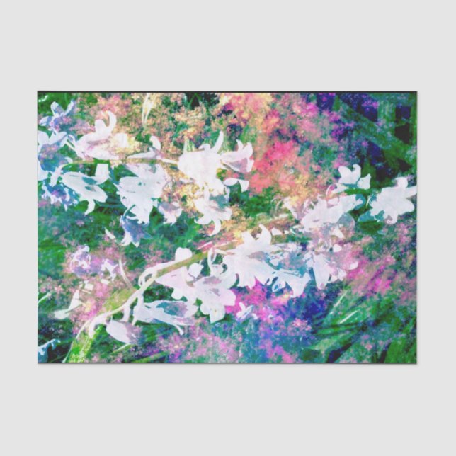 Seda Lenço de papel feericamente do jardim (Frente )