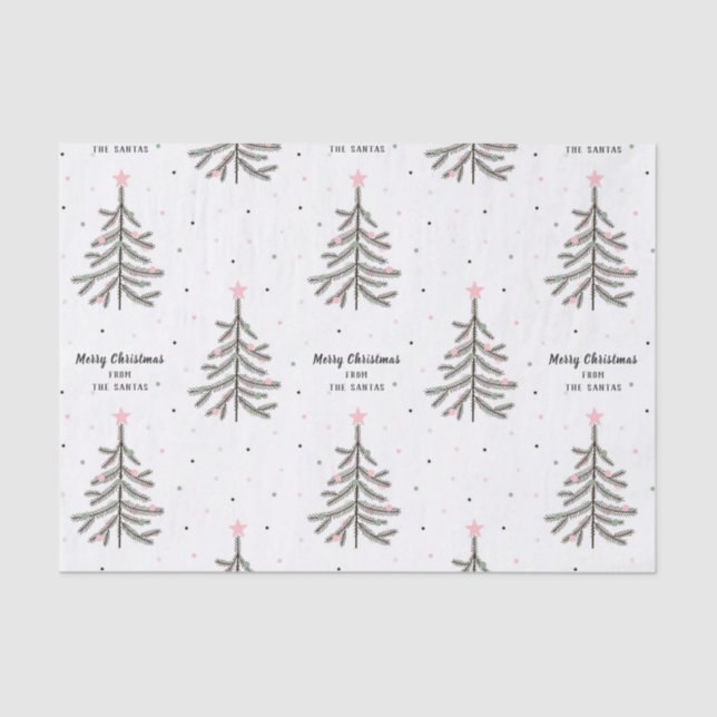 Seda Lenço de papel feito sob encomenda do Natal do (Frente )