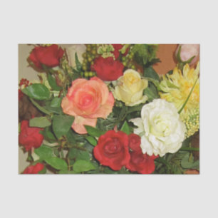 Seda lenço de papel floral