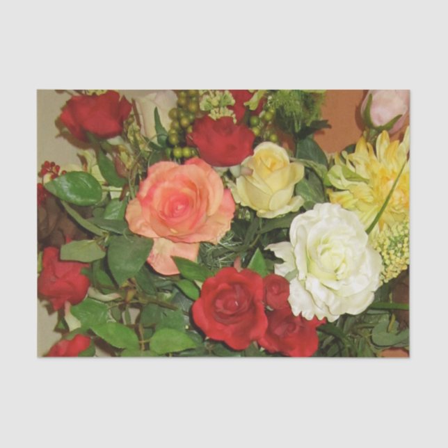 Seda lenço de papel floral (Frente )