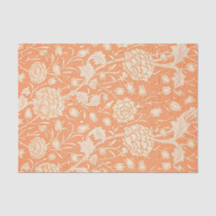Seda Lenço de papel FLORAL ALARANJADO de William Morri