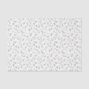 Seda Lenço de papel floral pintado à mão