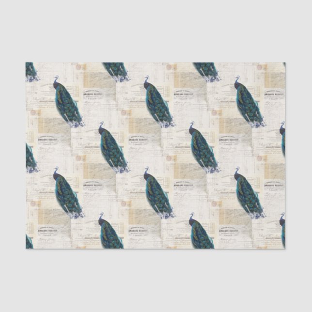 Seda Lenço de papel francês das coisas efêmeras do (Frente )