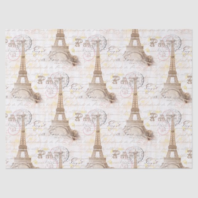 Seda Lenço de papel francês do rosa da escrita do (Frente )