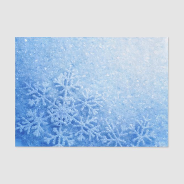 Seda Lenço de papel gelado do azul 10lb, branco (Frente )