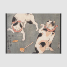 Lenço de papel JAPONÊS do IMPRESSÃO de WOODBLOCK