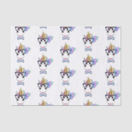 Seda Lenço de papel legal do unicórnio